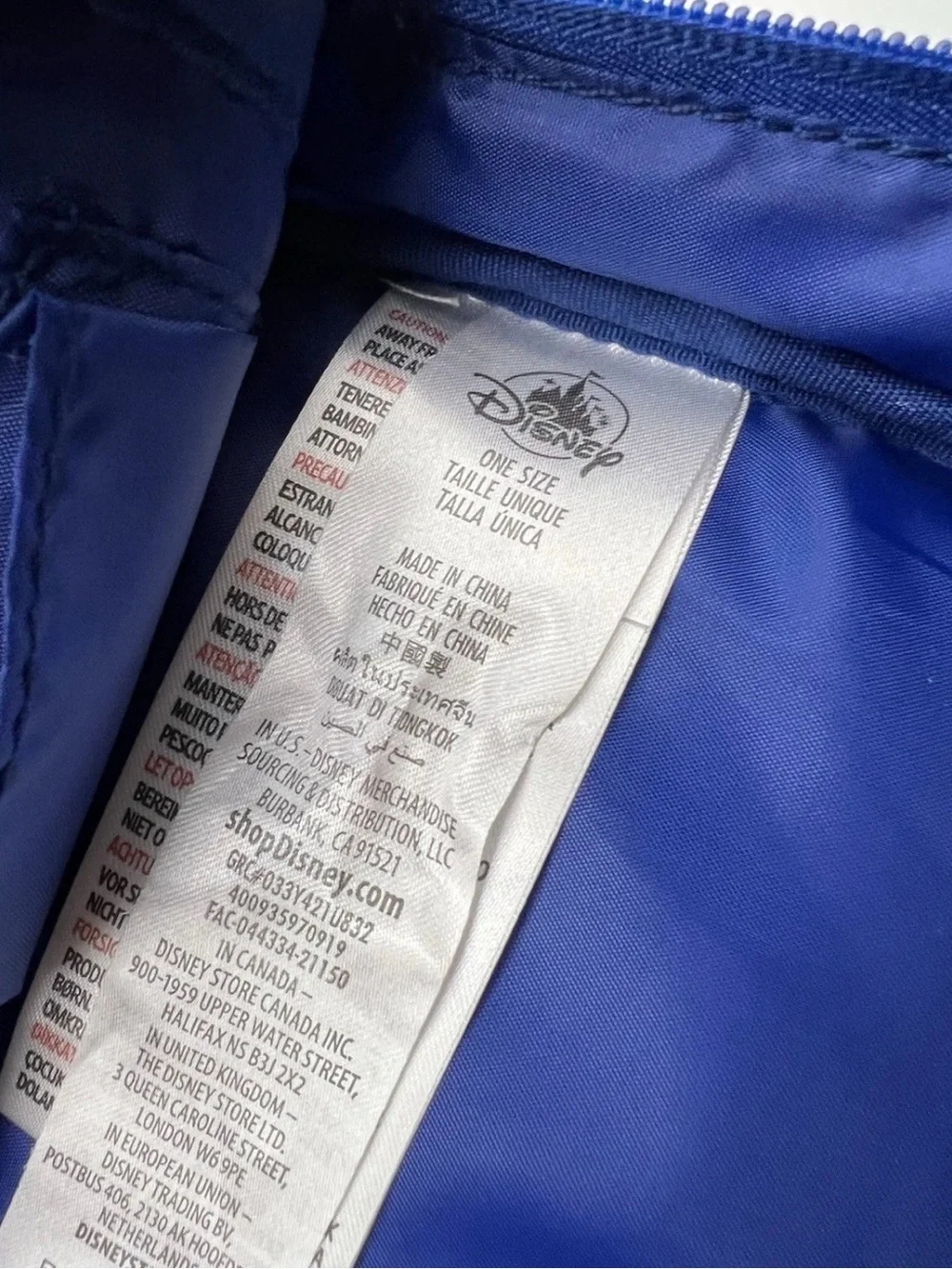 Disney WDW Blue Backpack with 50th Anniversary Character Graphics